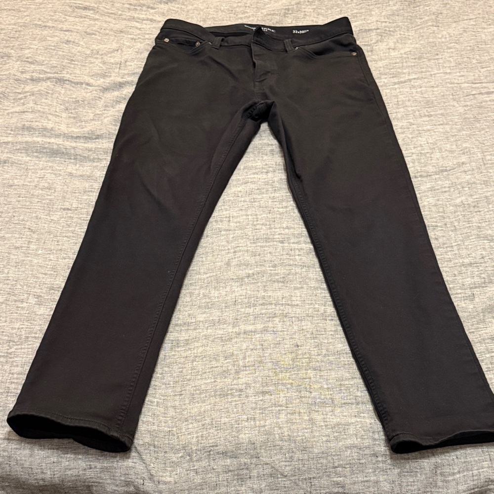 Men’s Banana Republic Traveler Slim Fit Black Pants Size 32x30